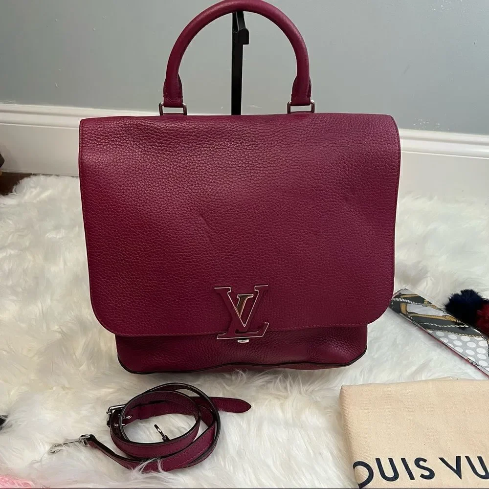 LOUIS vuitton volta taurillon leather grape crossbody